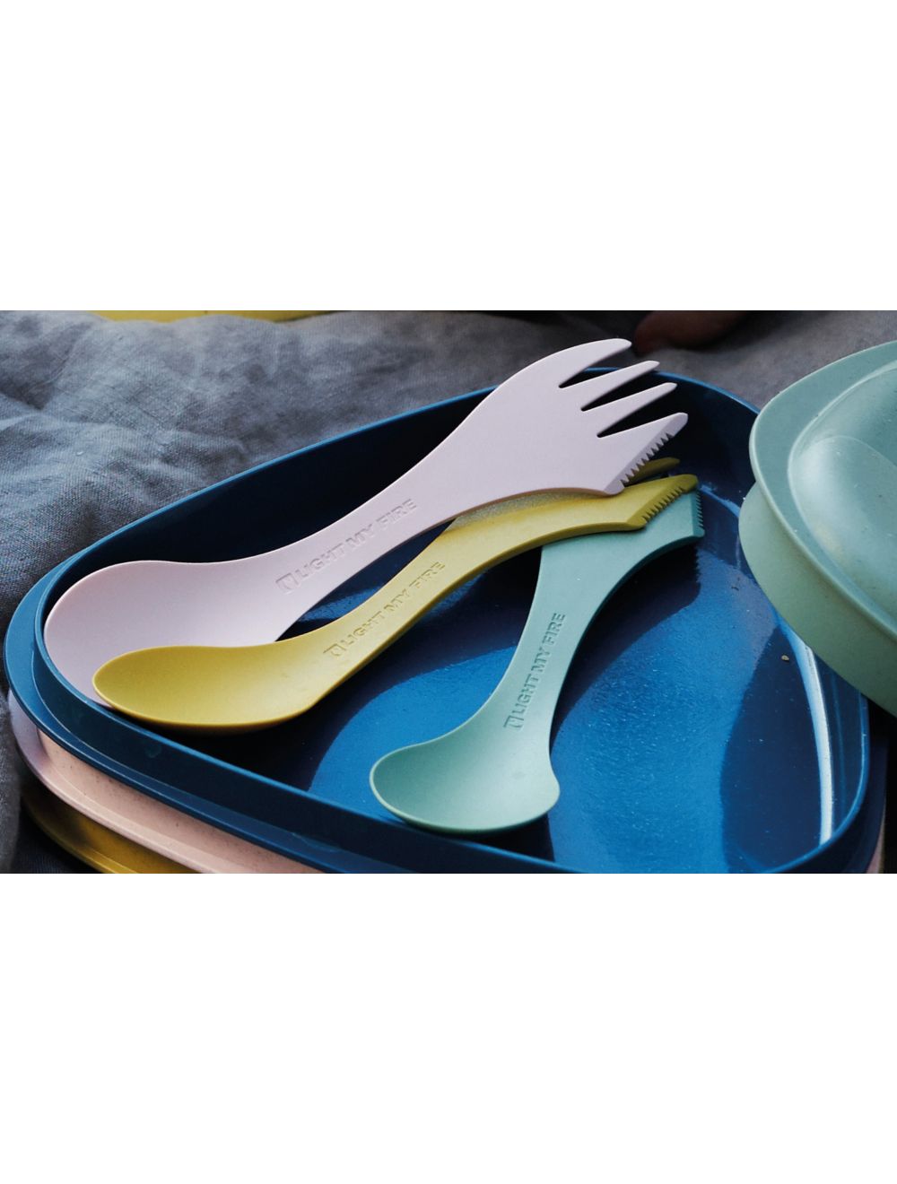 Spork mittel blue