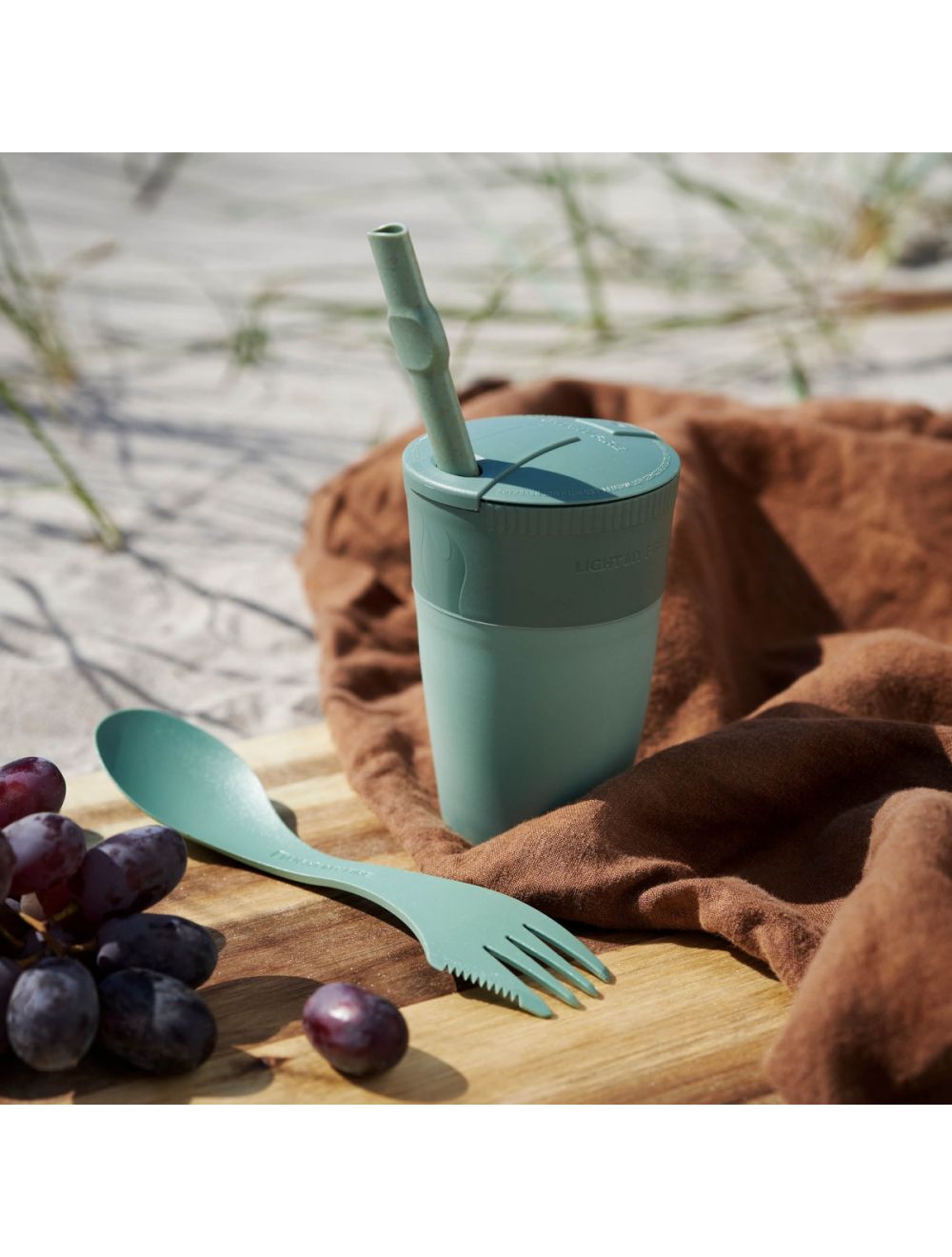 Spork mit Strohhalm blue