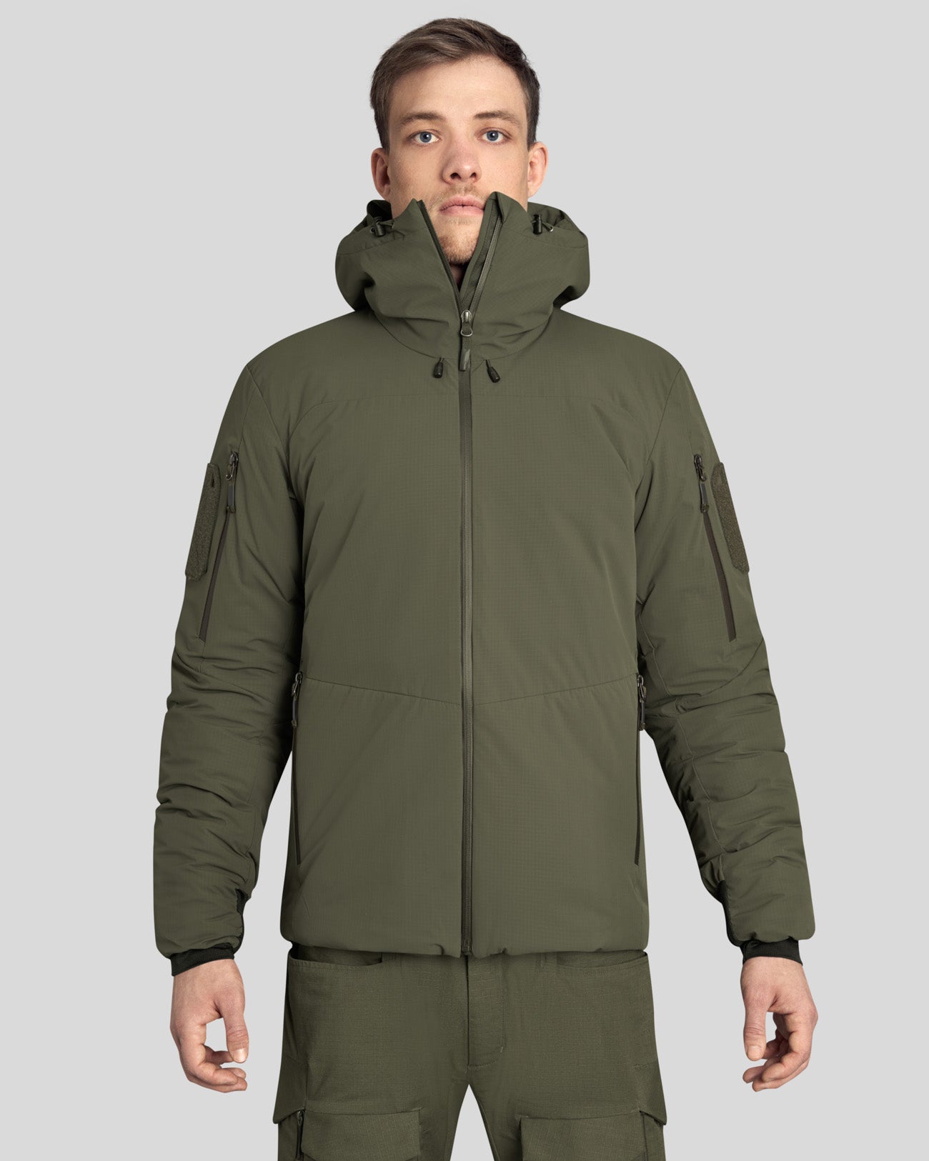 Heavy Insulation Hoody olive green