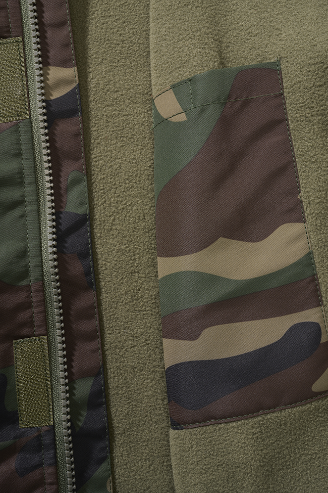 Kids Windbreaker Frontzip woodland