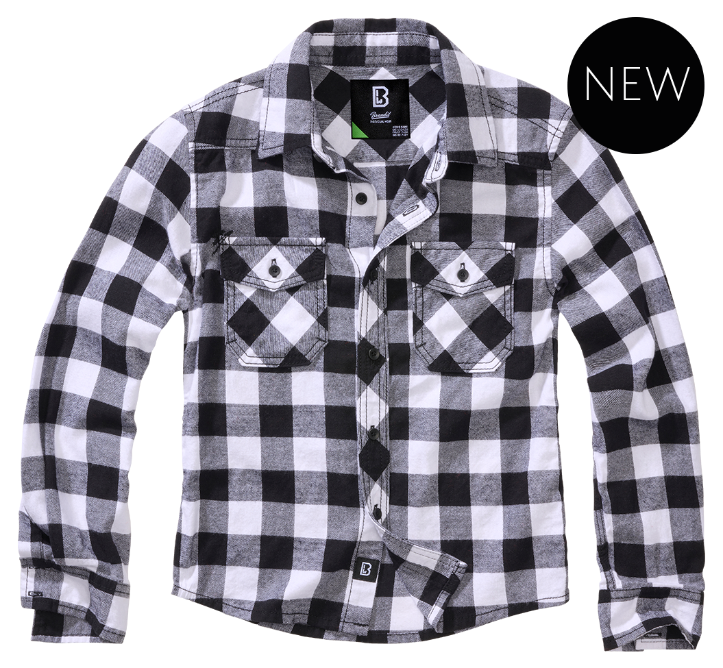Kids Checkshirt white/black