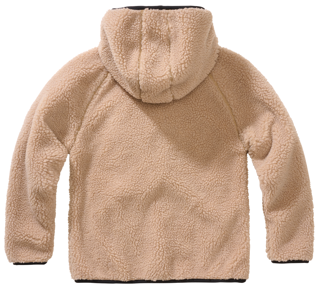 Kids Teddyfleecejacket hood camel