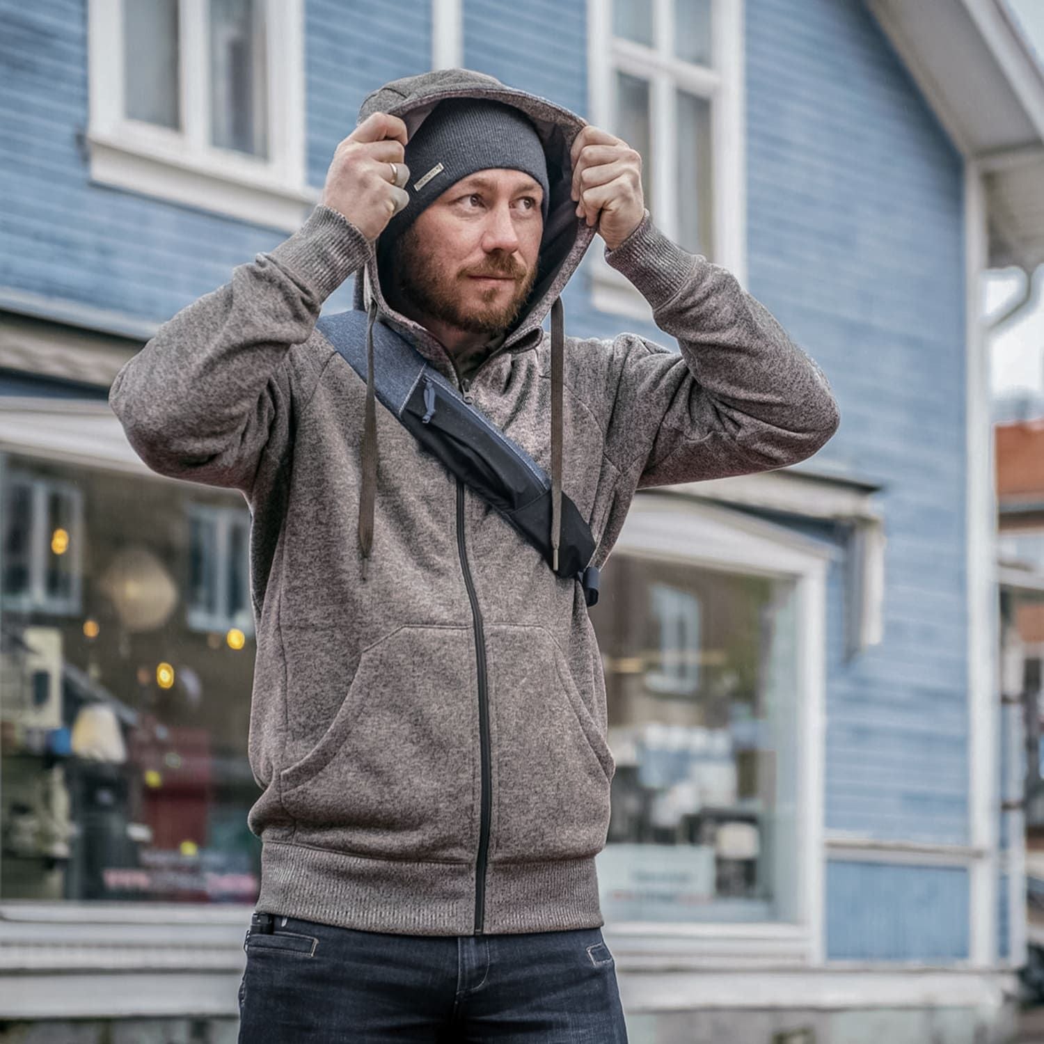 Covert Tactical Hoodie (FullZip) - Melange Light Tan
