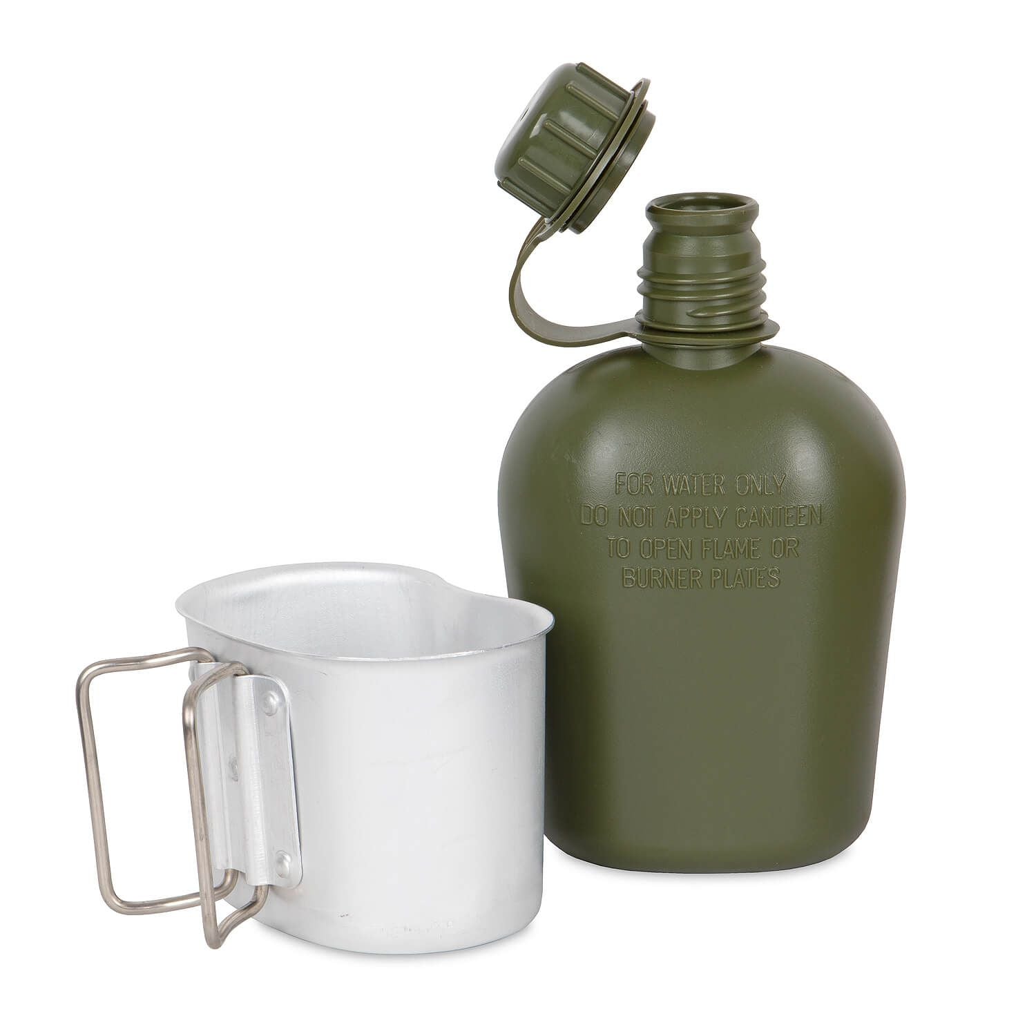 US Feldflasche mit Becher + Hülle flecktarn