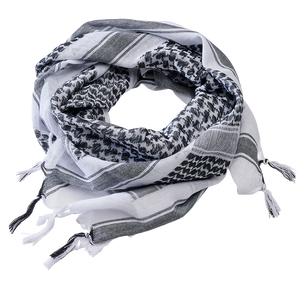 Shemag white-black