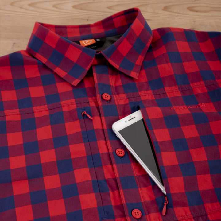 QT taktisches Shirt blau kariert