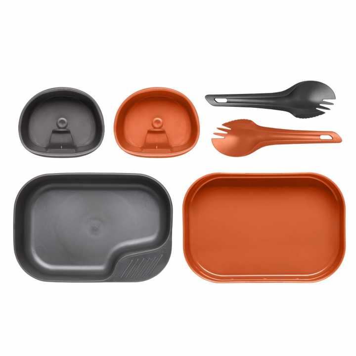 Wildo Camping Set light für zwei orange/dunkelgrau