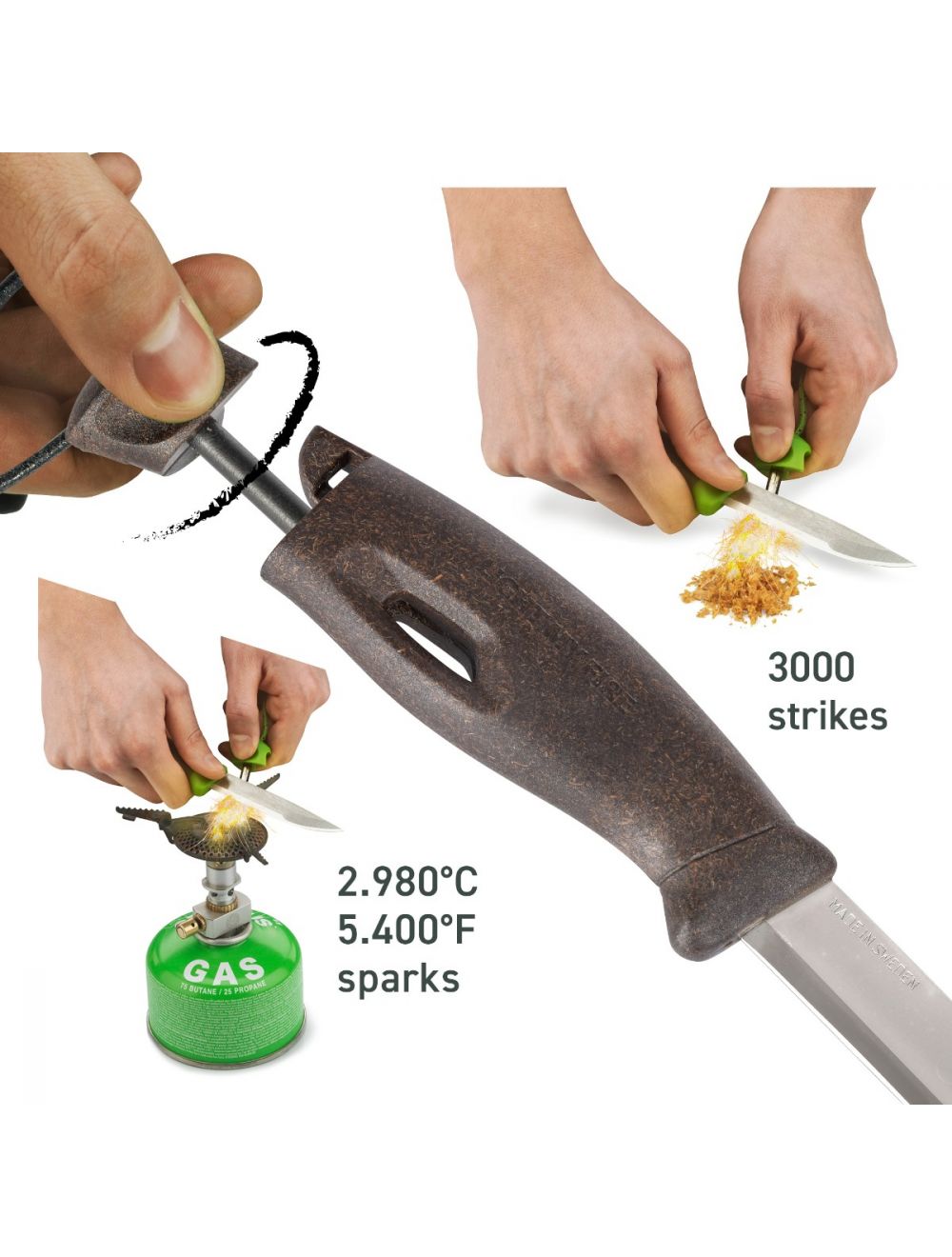 Ersatz Feuerstahl für das Swedish Fireknife BIO, cocoshell