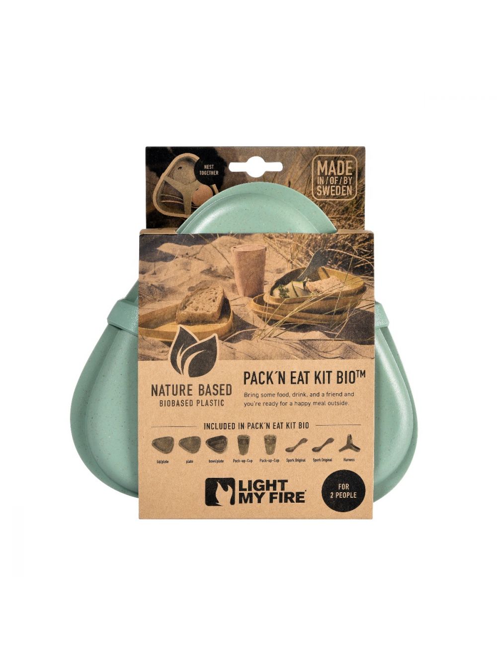 Pack n Eat Kit BIO für 2 Personen mustyyellow/hazyblue