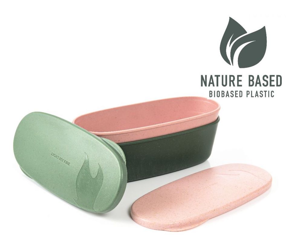 VorratsBox Oval 2-pack green/pink