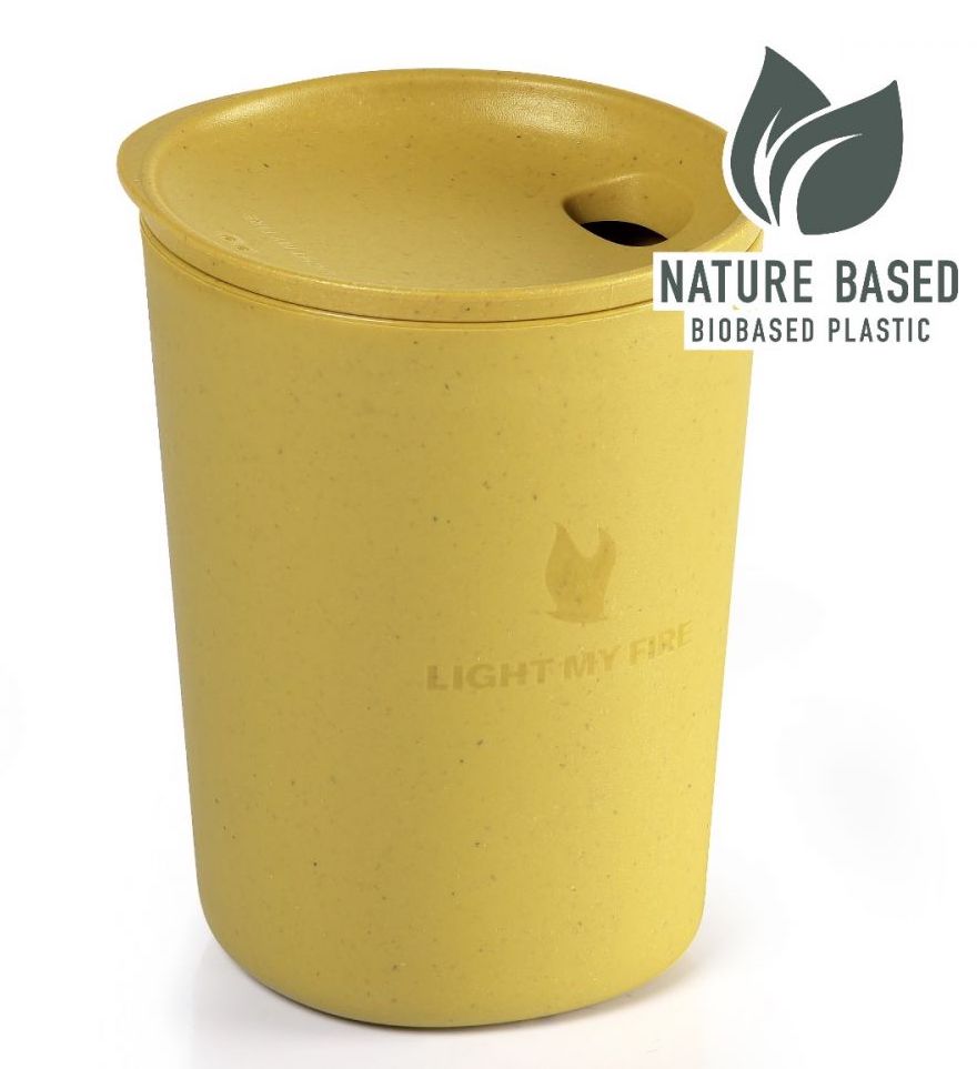 Becher mit Deckel original yellow