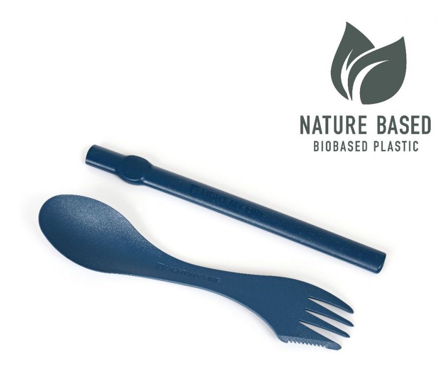 Spork mit Strohhalm blue