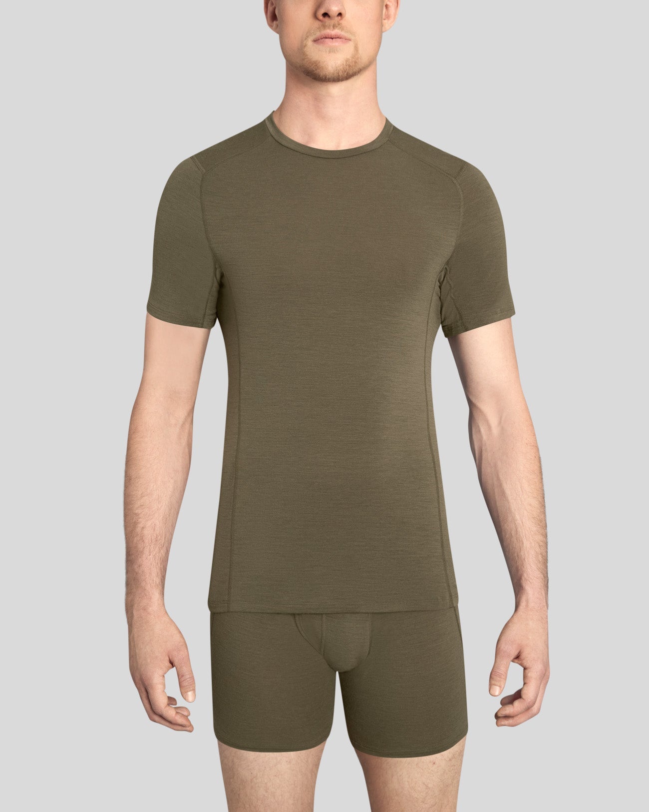 Merino Slim T-Shirt FR stone grey
