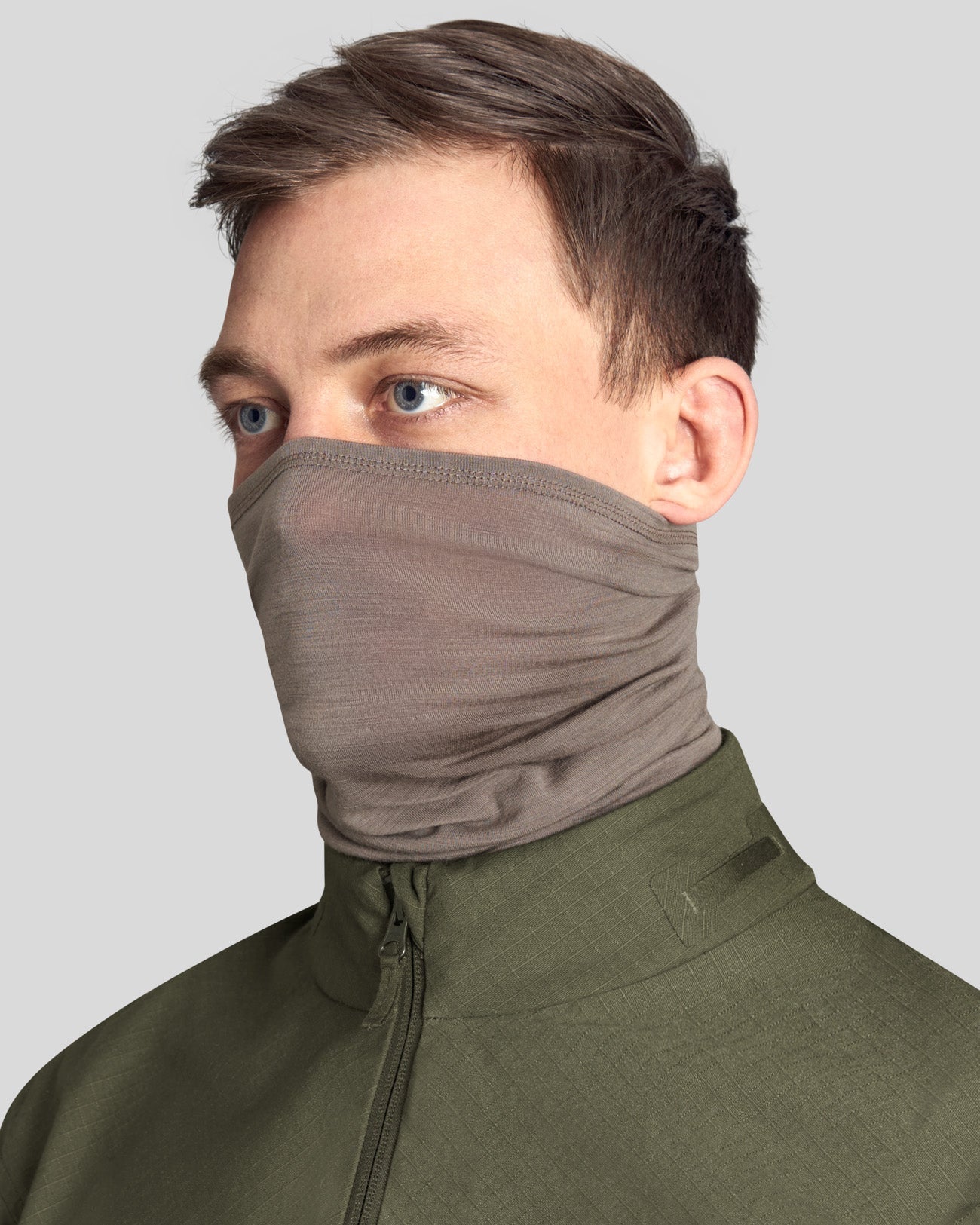Merino Neck Gaitor olive green