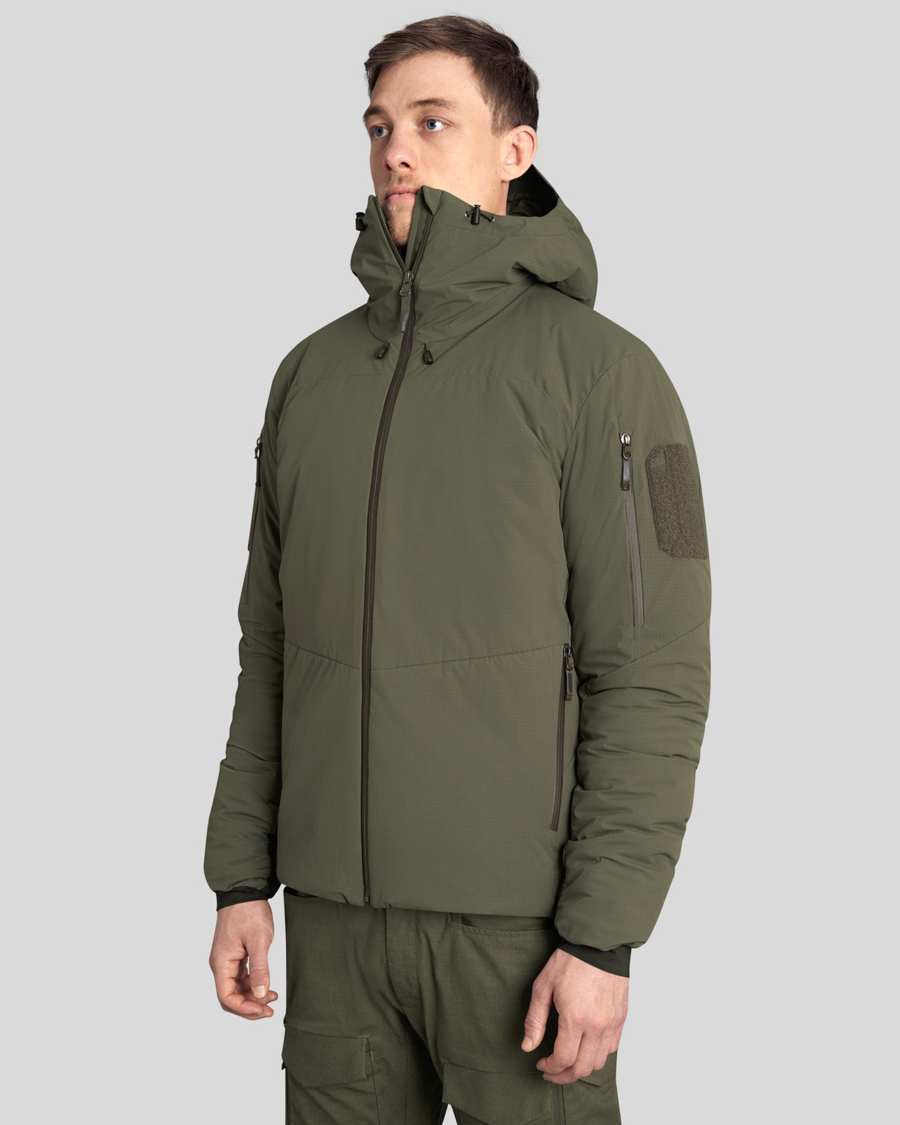 Heavy Insulation Hoody olive green