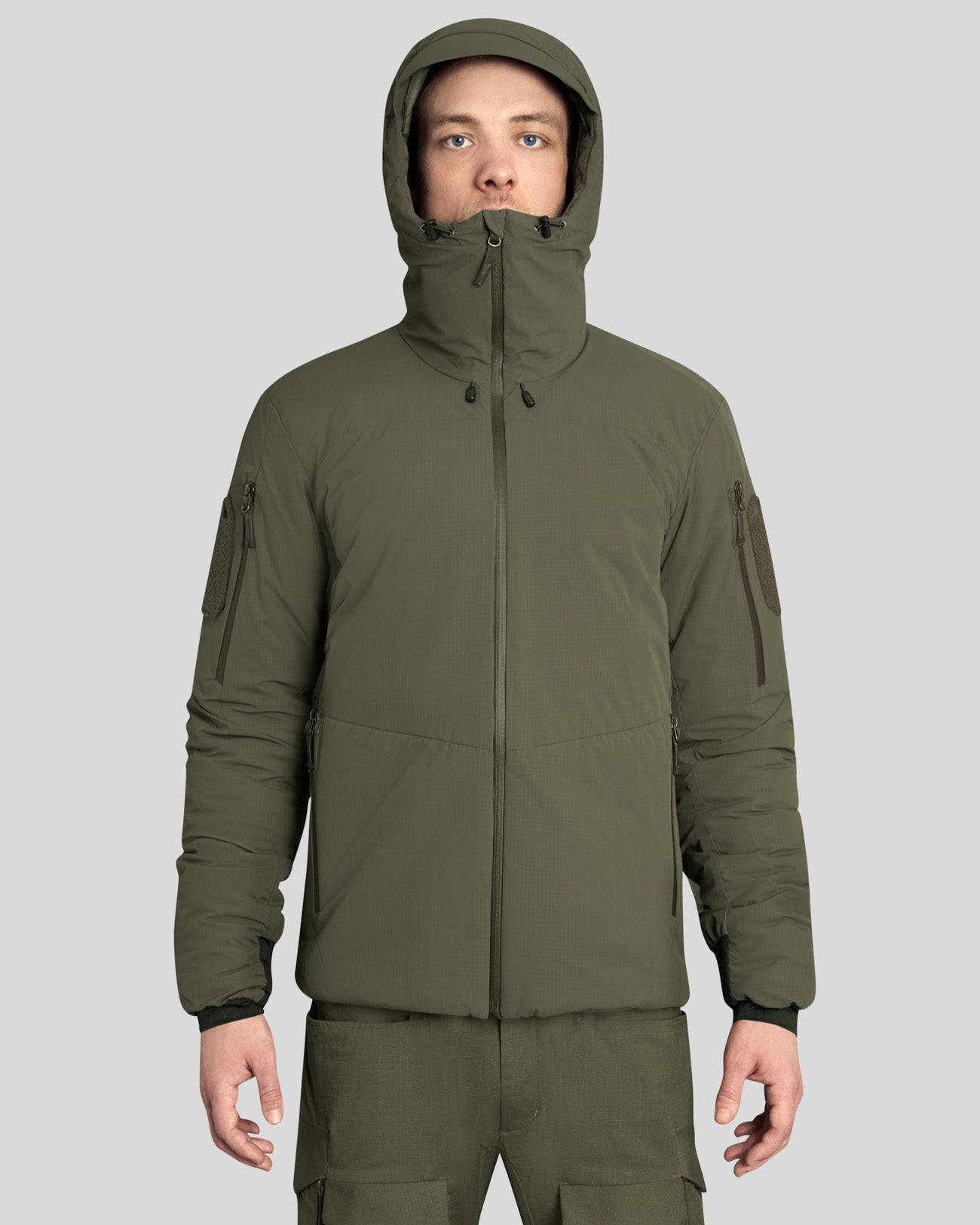 Heavy Insulation Hoody olive green