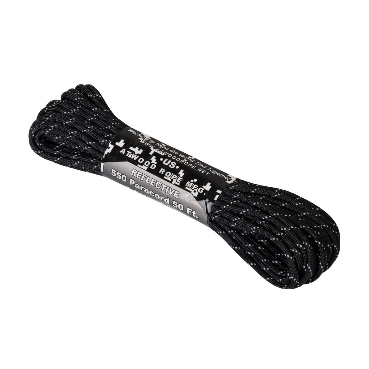 550 Paracord Reflective (50ft) Black
