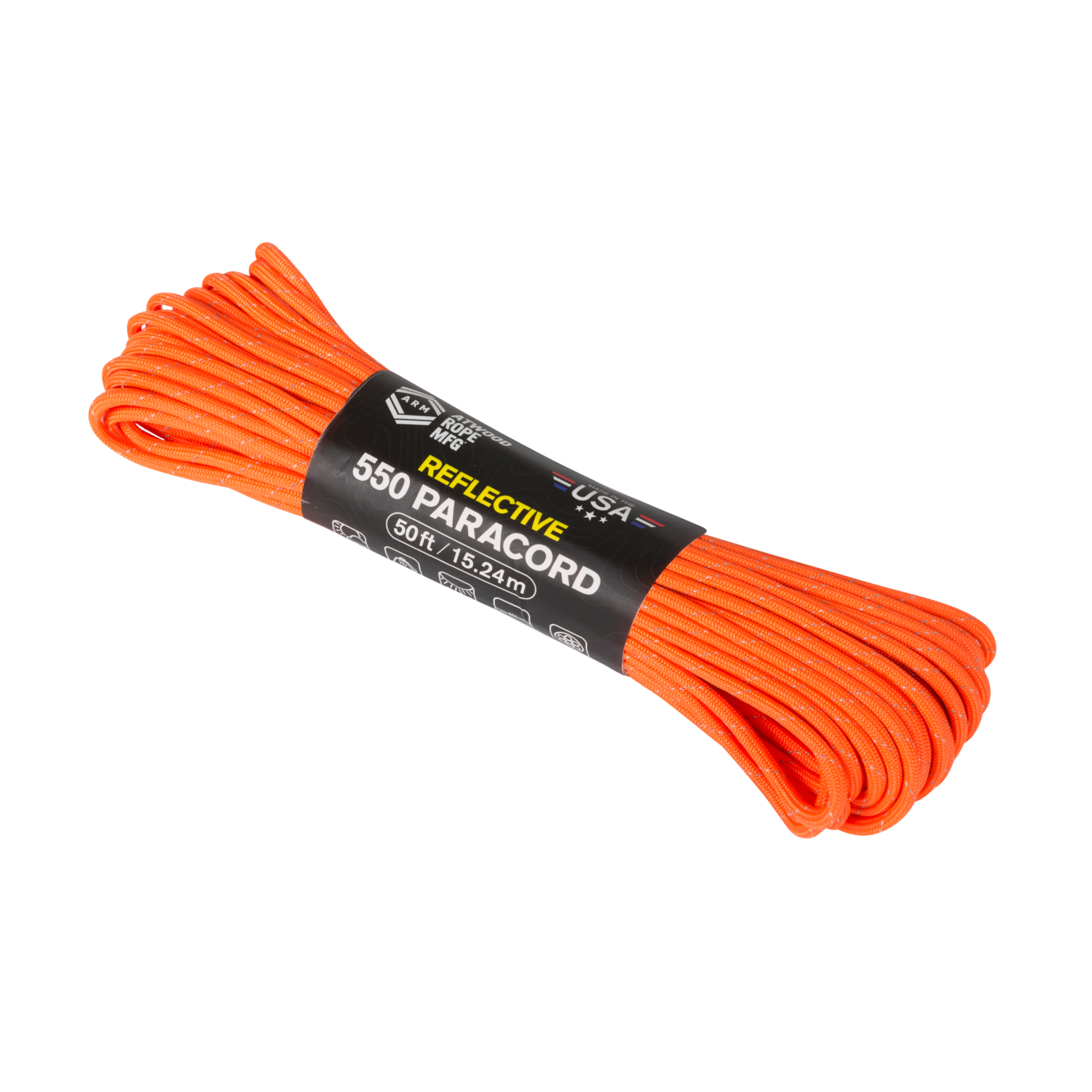550 Paracord Reflective (50ft) Neon Orange