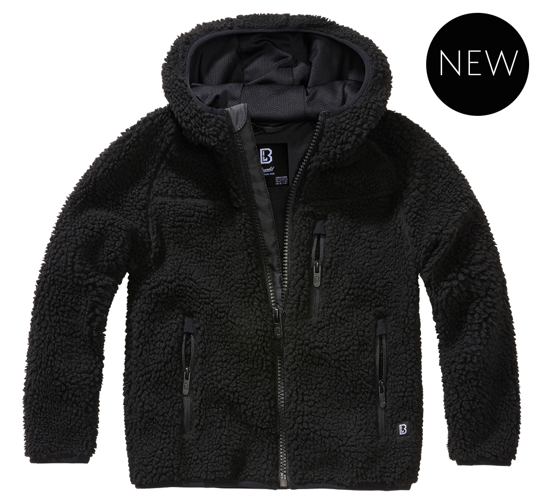 Kids Teddyfleecejacket hood black