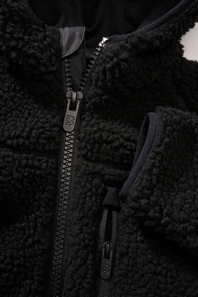 Kids Teddyfleecejacket hood black