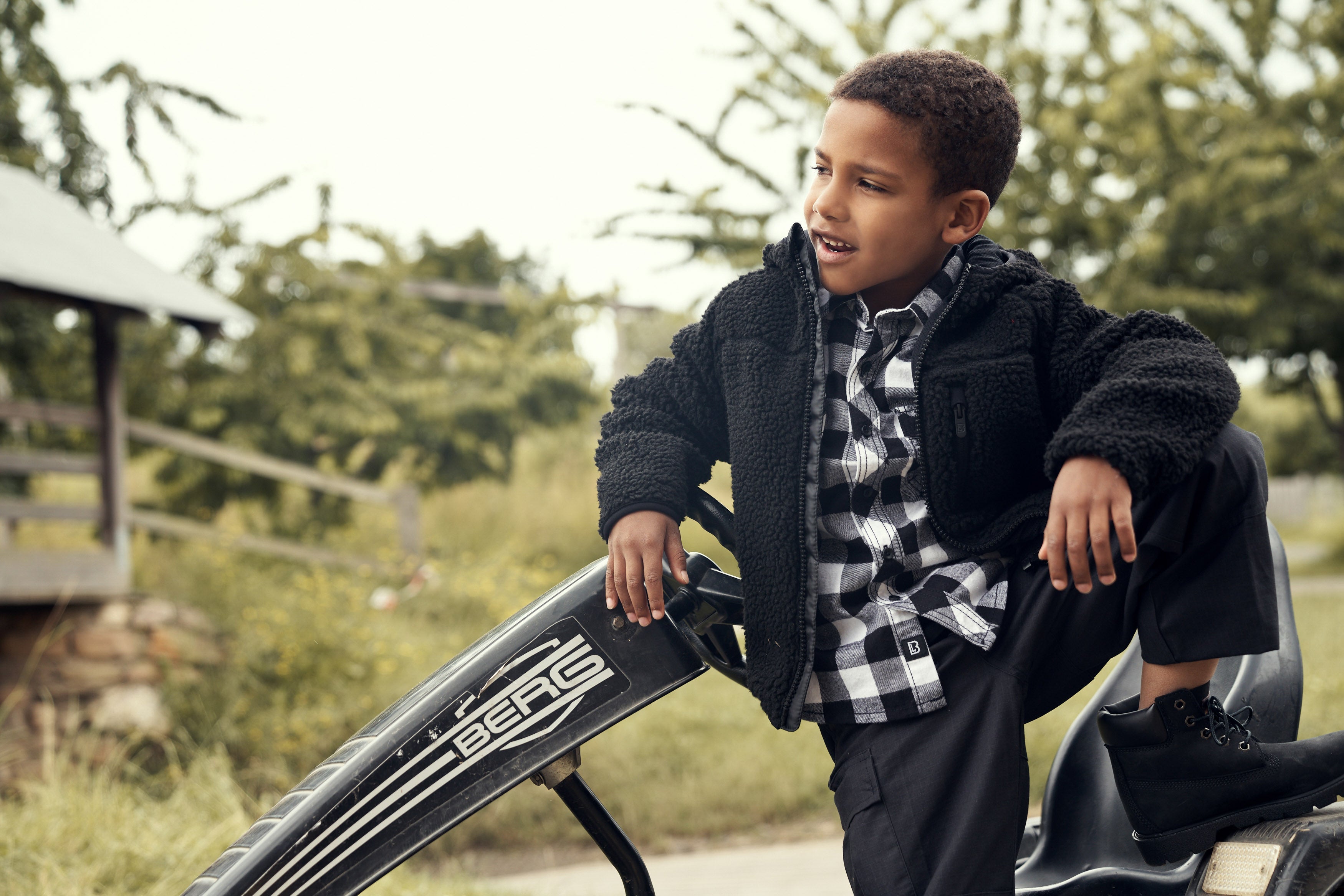 Kids Teddyfleecejacket hood black