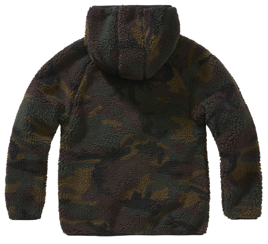 Kids Teddyfleecejacket hood woodland