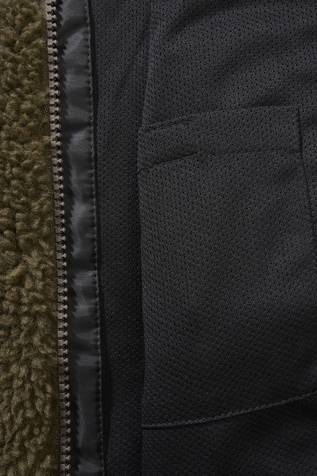 Kids Teddyfleecejacket hood olive