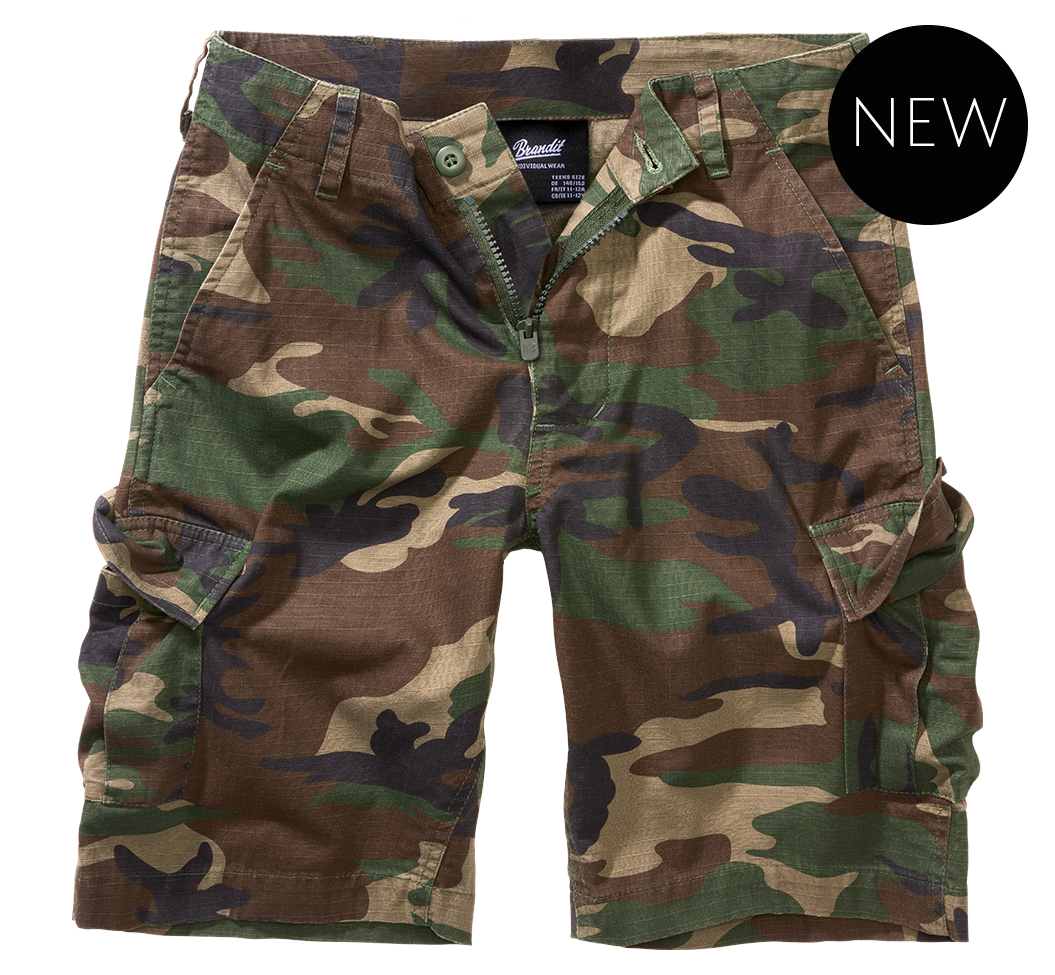 Kids BDU Ripstop Shorts woodland