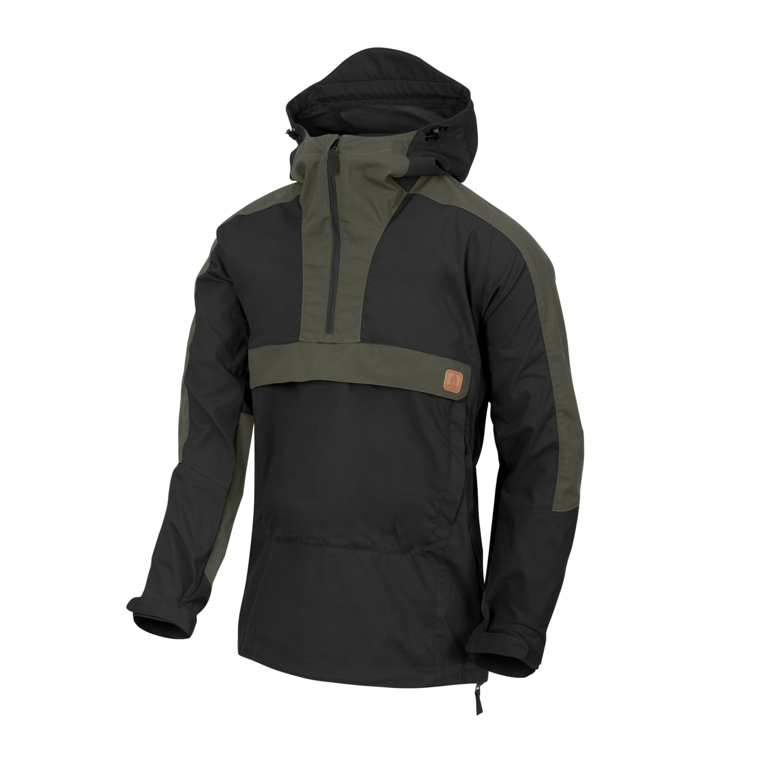 WOODSMAN Anorak Jacke - black / taiga green