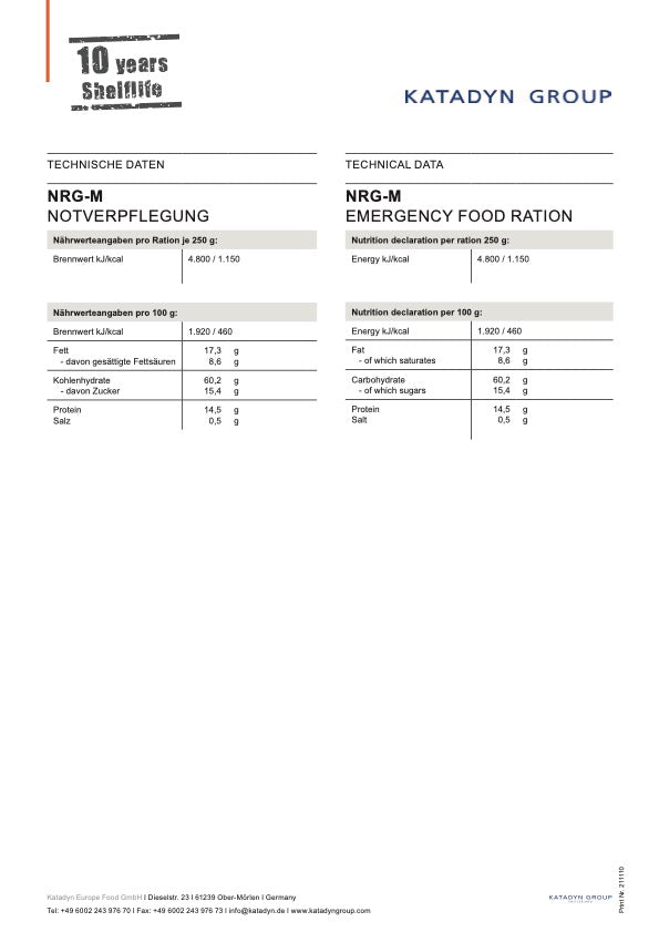 NRG-M Notration Notverpflegung