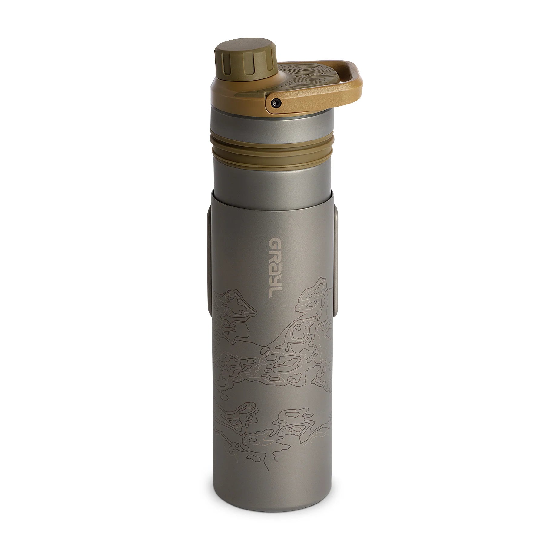 UltraPress 500ml Wasserfilter Titanium coyote brown