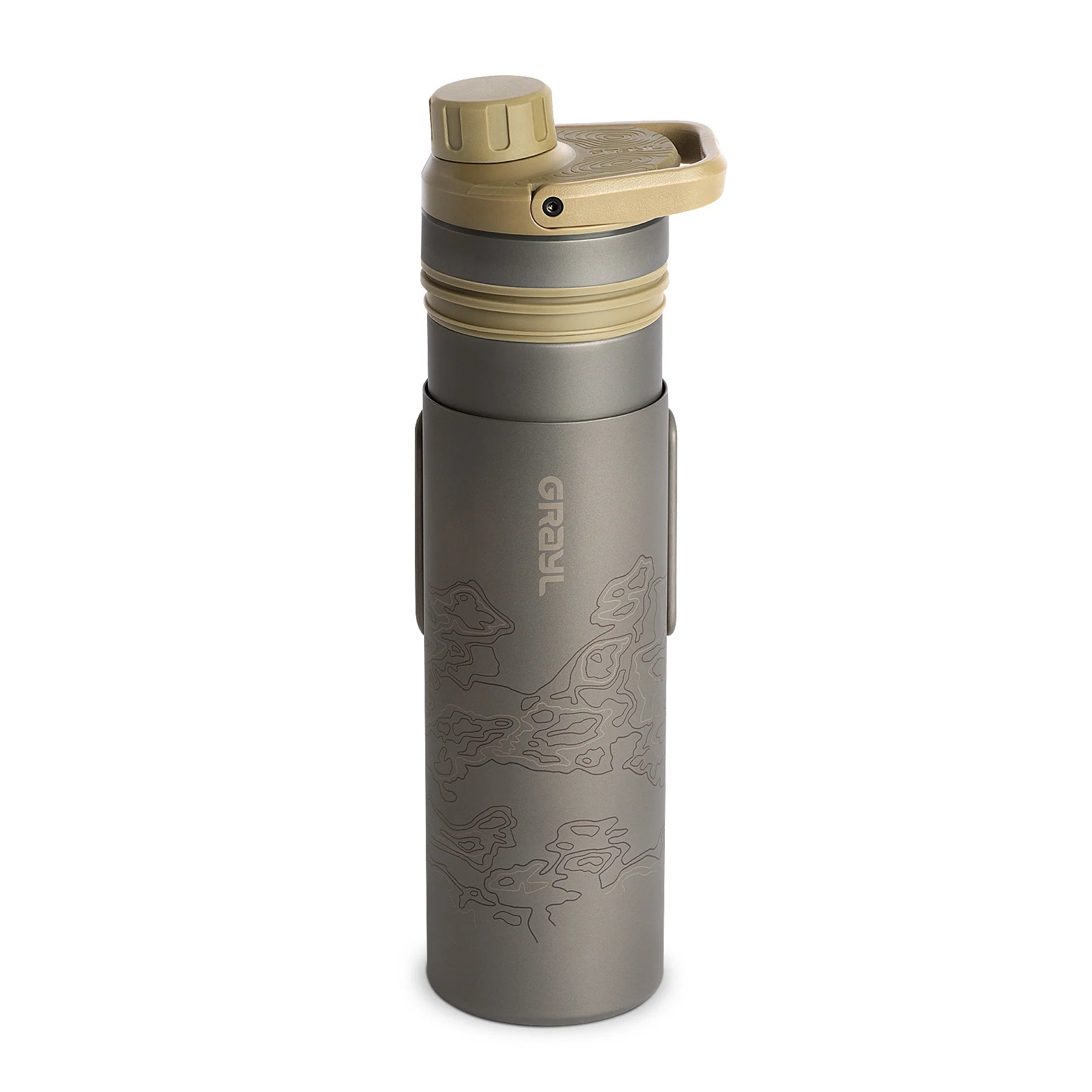 UltraPress 500ml Wasserfilter Titanium desert tan