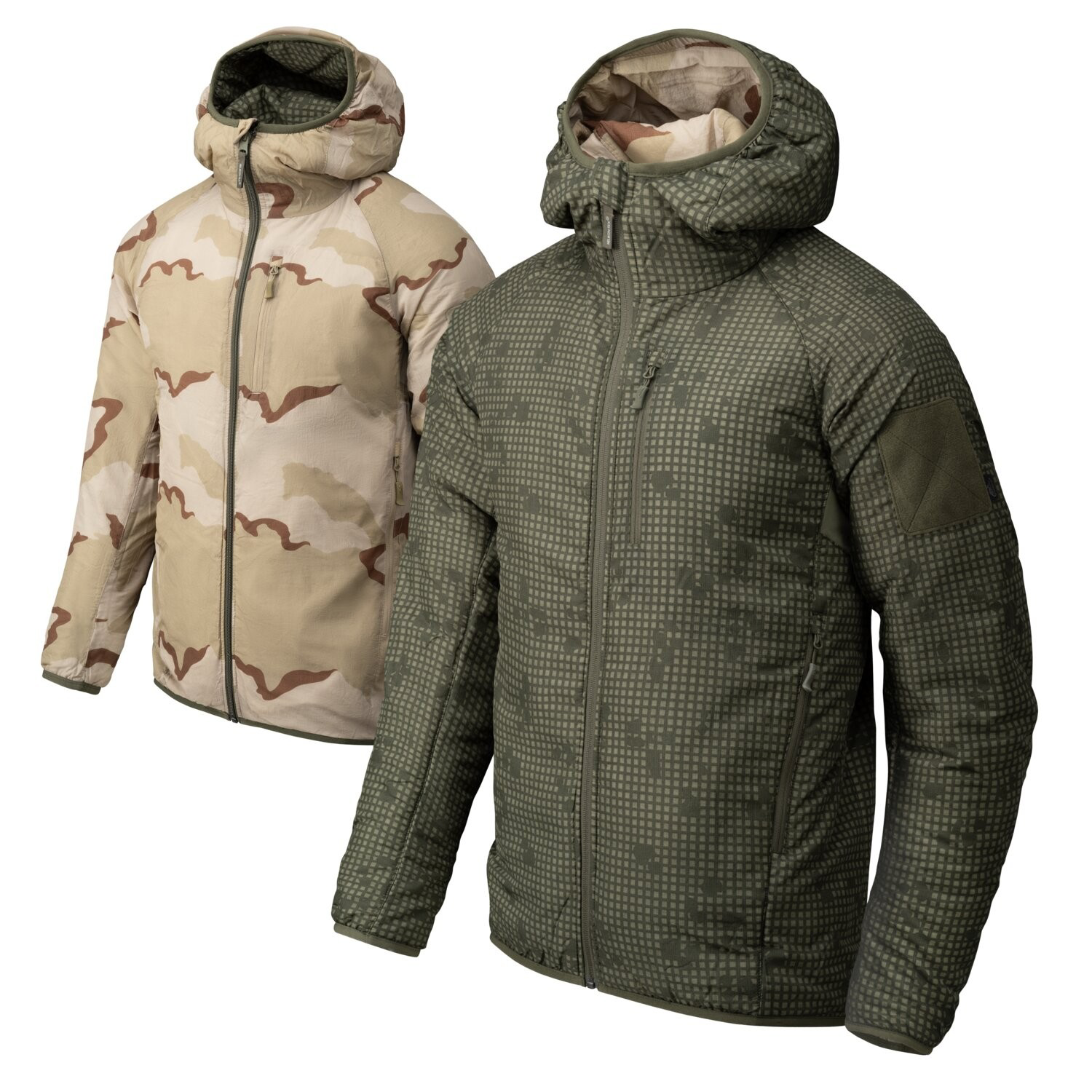 Reversible Wolfhound Hoodie Jacket - desert night camo/US desert