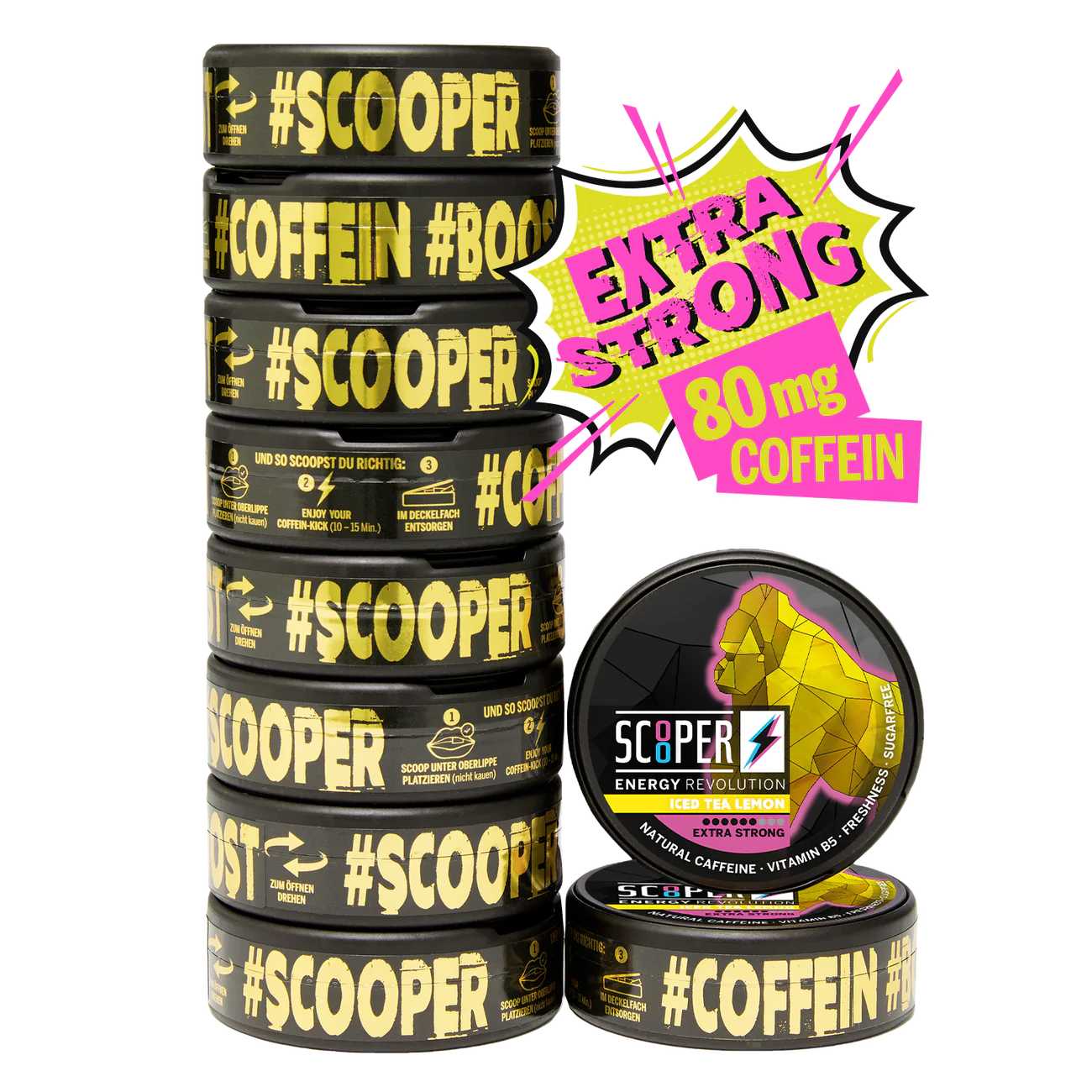 Nikotinfreier Koffein Snus Energy Iced Tea Lemon 1x Dose
