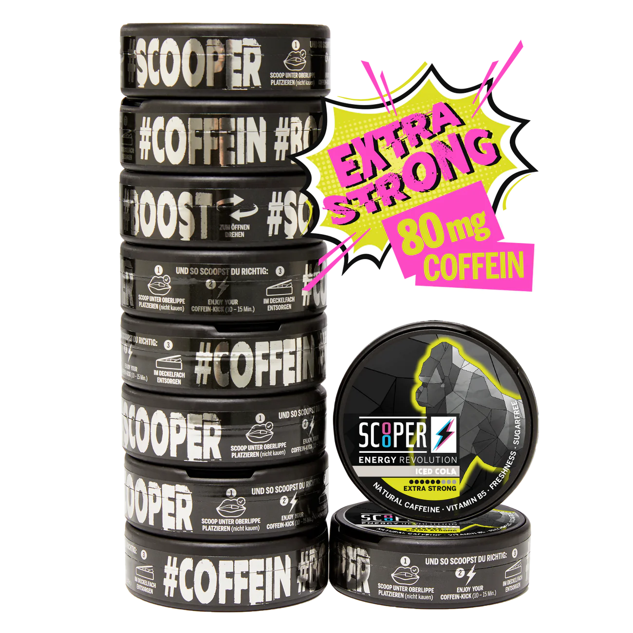 Nikotinfreier Koffein Snus Energy Iced Cola 1x Dose