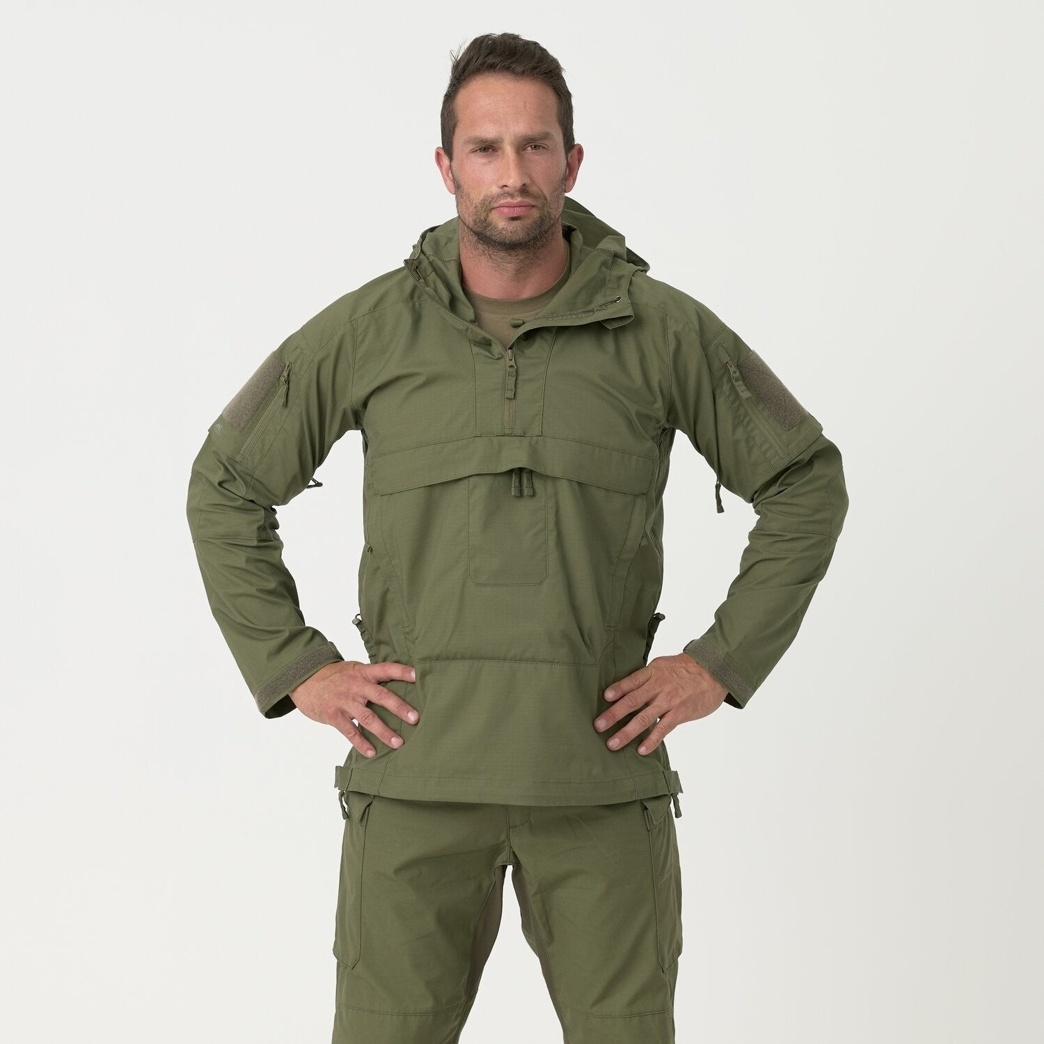Tracer Anorak Jacket - Polycotton Stretch Ripstop - olive