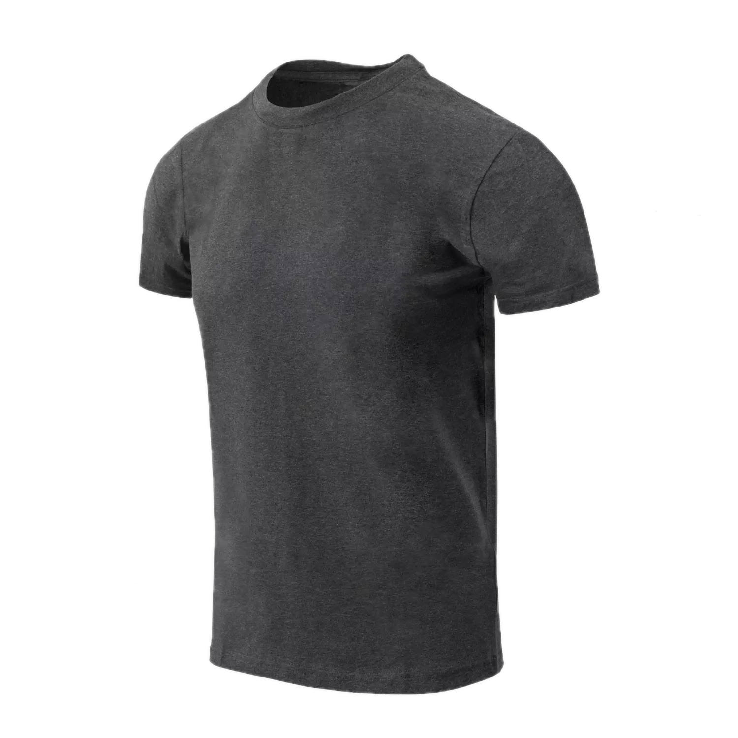 T-shirt SLIM en coton biologique mélangé noir-gris