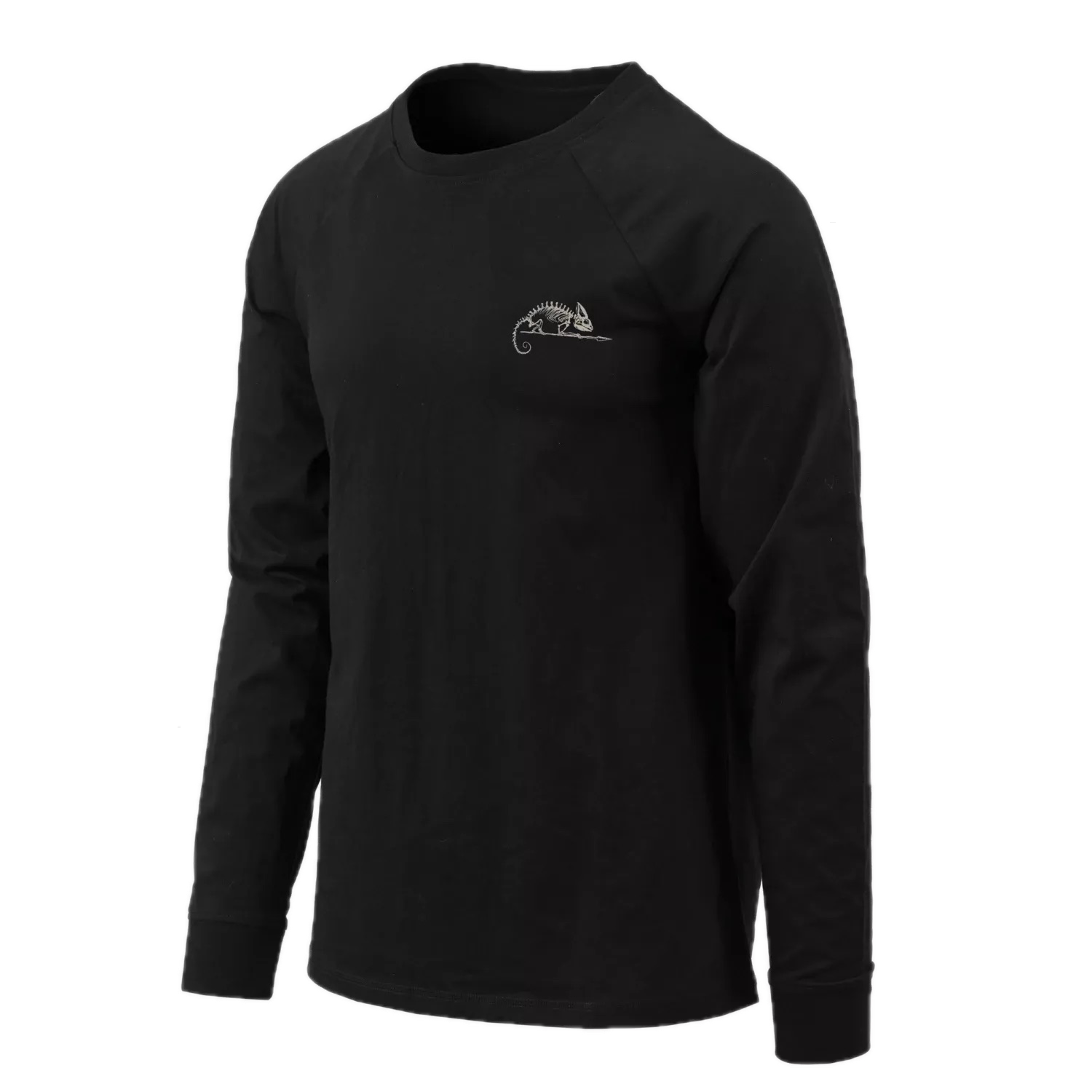 T-Shirt Long Sleeve (Helikon-Tex Logo) - schwarz