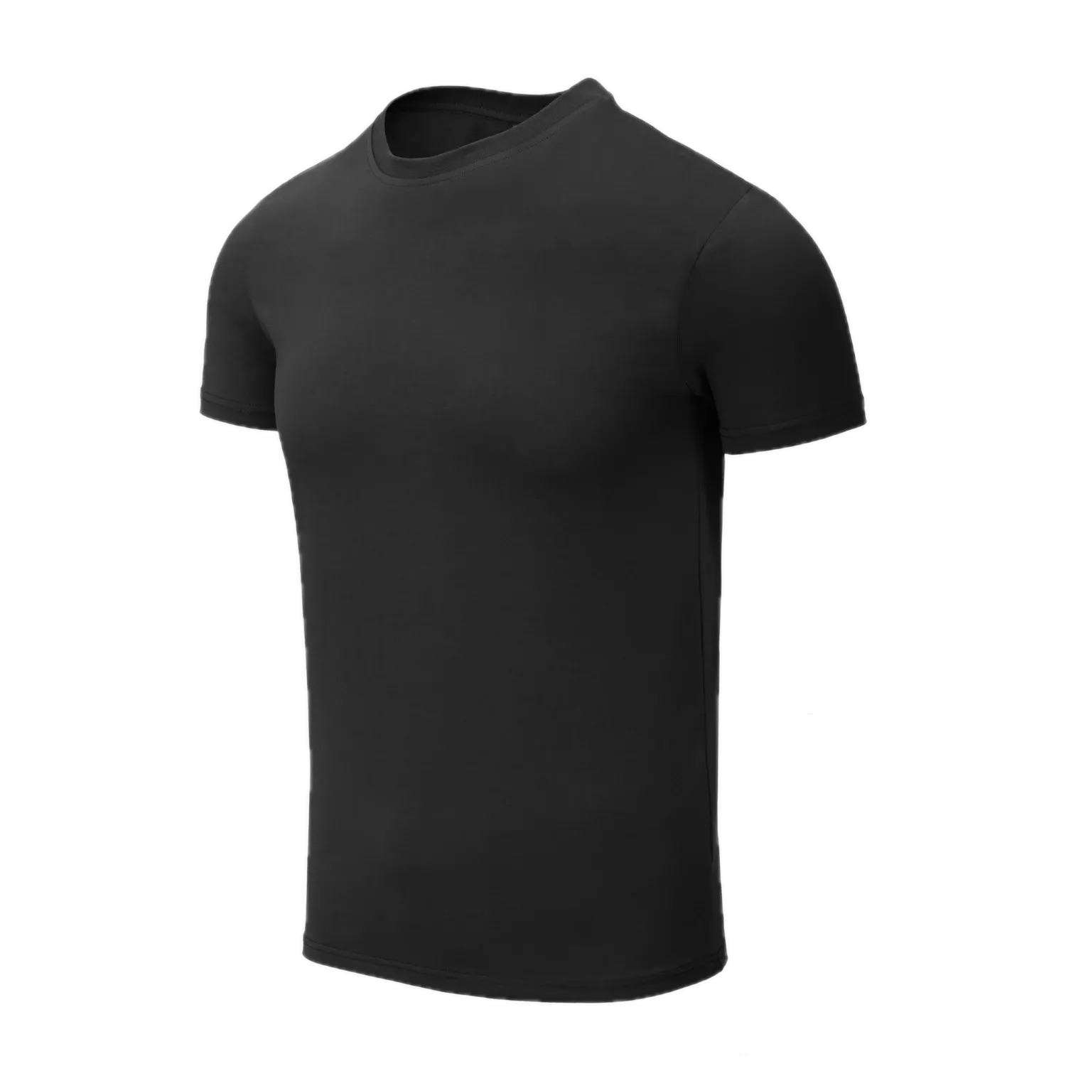 T-shirt coupe ajustée en coton biologique noir
